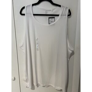 New DSG Men's Tank Top Pure White Size XXL Running Training Gymwear Activewear